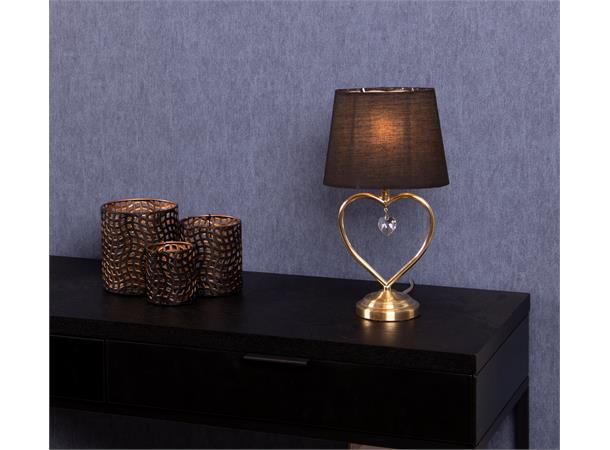 Heart bordlampe m/skjerm