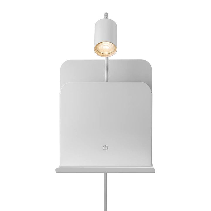 Roomi nattbord/lampe hvit