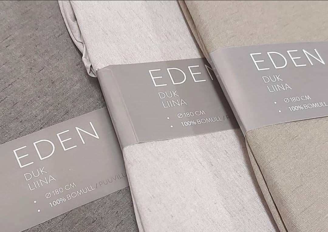 Eden rund duk linfarget 180cm