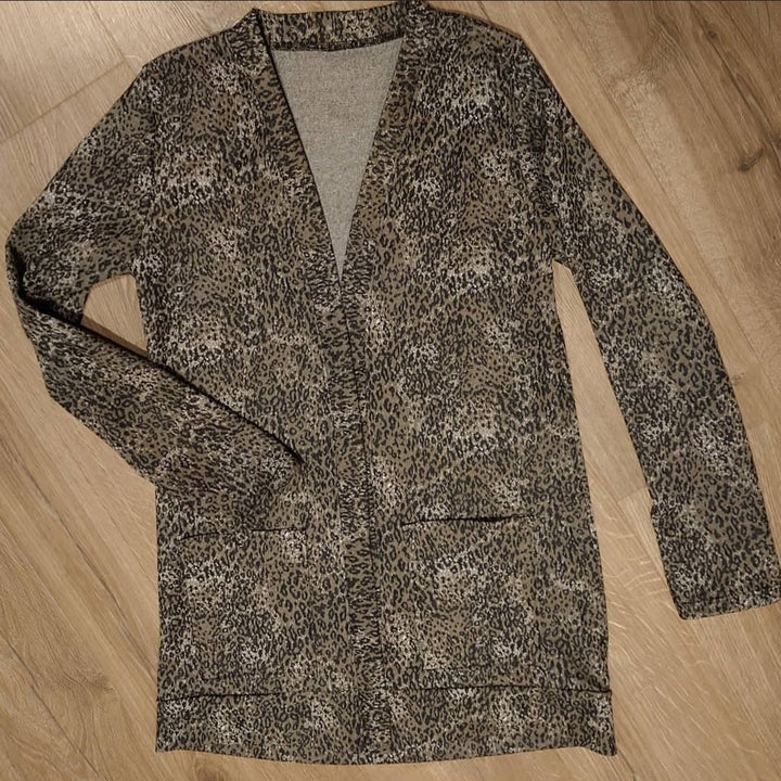 Grønn leopard bekledningsstoff