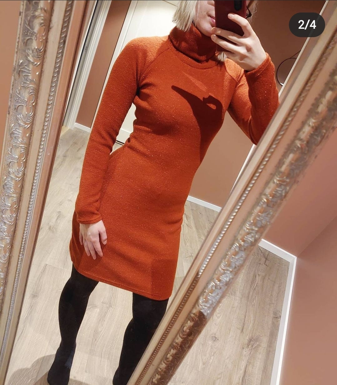Strikket stoff m/glitter