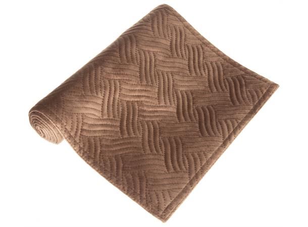 Wave velour løper brungrå